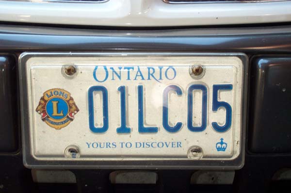 Lions Ontario License Plates