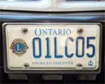 <Picture of Lions License Plate>