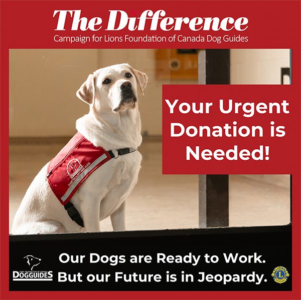The Difference Campaign for Lions Foundation of Canada Dog Guides